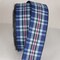The Ribbon People Cobalt Blue and White Plaid Tartan Wired Craft Ribbon 1.5" x 30 Yards